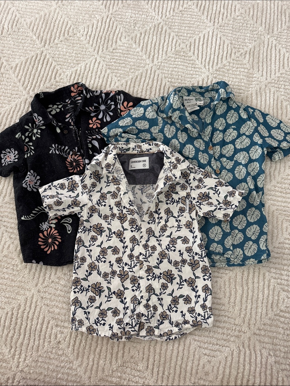 Three Shirt Kids Aloha Shirt Bundle- Rip Curl and more